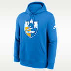 Sudadera con gorro sin cierre Nike de la NFL para hombre Los Angeles Chargers Club Logo