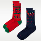 Nike Everyday Plus Cushioned Winter Wonderland Crew Socks (2 Pairs)
