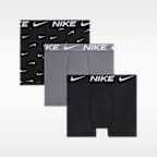 Nike Dri-FIT Essentials Big Kids' Printed Boxer Briefs (3-Pack)