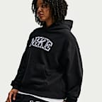 Nike Studio Fleece Medium Weight Women's Oversized Pullover Logo Hoodie