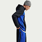 Pantaloni in fleece a blocchi di colore con orlo aperto Nike Tech – Uomo