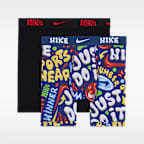 Ropa interior larga estampada Dri-FIT para niños talla grande (paquete de 2) Nike