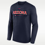 Arizona Courtside Basketball Shootaround Legend Men's Nike Dri-FIT College Long-Sleeve T-Shirt