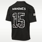 Jersey Nike de la NFL Game para niños talla grande Patrick Mahomes Kansas City Chiefs Salute to Service