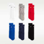 Chaussettes mi-mollet Dri-FIT Nike Performance Basics pour enfant (6 paires)
