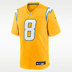Omarion Hampton Los Angeles Chargers Men's Nike NFL Game Jersey