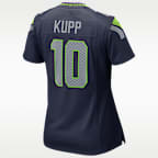 Jersey Nike de la NFL Game para mujer Cooper Kupp Seattle Seahawks Super Bowl LX