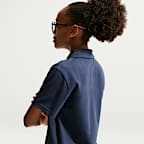 Dzianinowa koszulka polo z krótkim rękawem dla dużych dzieci Nike Sportswear Club