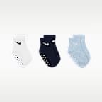Calcetines al tobillo Swoosh con antideslizante infantiles (3 pares) Nike