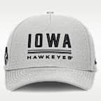 Iowa Sideline Practice Rise Men's Nike Dri-FIT College Adjustable Hat
