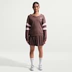 ナイキ スポーツウェア クラブ フリース ウィメンズ オーバーサイズド Vネック スウェットシャツ