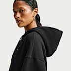Damska bluza z kapturem o kroju oversize z zamkiem na całej długości Nike Studio Fleece Medium Weight