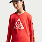 Playera de manga larga Dri-FIT para niños talla grande Nike ACG