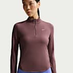 Playera de correr Dri-FIT UV de cierre de 1/4 para mujer Nike Swift