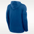 Indianapolis Colts Pure Fury Sideline Men's Nike Dri-FIT NFL Long-Sleeve Hooded Top
