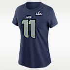 Playera Nike de la NFL para mujer Jaxon Smith-Njigba Seattle Seahawks Super Bowl LX
