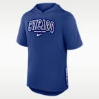 Chicago Cubs Arched Wordmark Men's Nike Dri-FIT MLB Hooded T-Shirt