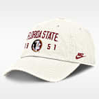 Gorra universitaria Nike ajustable para hombre Florida State Natural Club