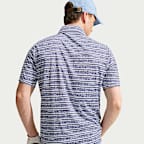 Pánská pruhovaná golfová polokošile Nike Par Dri-FIT