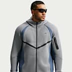 Casaco Windrunner em lã cardada com fecho completo e bloco de cor Nike Tech para homem