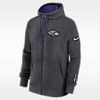 Baltimore Ravens Playbook Page Club Men's Nike NFL Full-Zip Hoodie