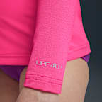 Playera de manga larga Nike Swim Hydroguard para niñas talla pequeña