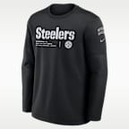 Sudadera de cuello redondo sin cierre Nike de la NFL para hombre Pittsburgh Steelers Salute to Service Sideline Coaches