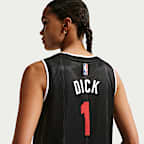 Jersey Nike de la NBA Swingman para hombre Gradey Dick Toronto Raptors City Edition