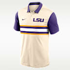 Polo universitario Nike Dri-FIT para hombre LSU Vapor Primary Logo