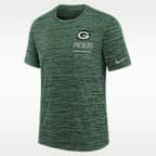Playera Nike Dri-FIT de la NFL para niños talla grande Green Bay Packers Sideline Team Issue Velocity