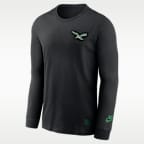 Playera de manga larga Nike Dri-FIT de la NFL para hombre Philadelphia Eagles Double Rewind