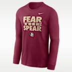 Florida State Sideline Slogan Men's Nike Dri-FIT College Long-Sleeve T-Shirt
