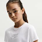 Playera recortada para niña talla grande Nike Sportswear