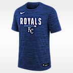 Kansas City Royals Authentic Collection Velocity Big Kids' Nike Dri-FIT MLB T-Shirt