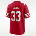 Jersey Nike de la NFL Game para hombre Roger Craig San Francisco 49ers Retired