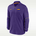 Sudadera universitaria Nike Dri-FIT de medio cierre para hombre LSU Sideline