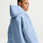 Φούτερ με κουκούλα σε φαρδιά γραμμή Nike Sportswear Tech Fleece για μεγάλα αγόρια