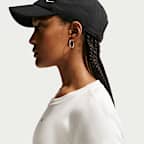 Playera de manga corta de tela de canalé ajustada para mujer Nike Sportswear