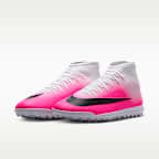 Tacos de futbol para pasto sintético (turf) de corte high Nike Mercurial Superfly 11 Club