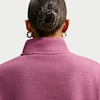 Nike Studio Fleece Medium Weight Women's Oversized 1/4-Zip Cropped Top