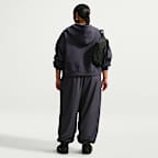 Nike Studio Fleece Medium Weight Women's Oversized Full-Zip Cropped Hoodie (Plus Size)