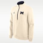 Michigan Primetime Primary Logo Men's Jordan Brand College 1/2-Zip Crew