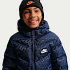 Giacca puffer ampia con cappuccio Therma-FIT Nike Sportswear "All Day Play" – Ragazzo/a