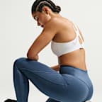 Leggings de cintura alta sin costura delantera de 7/8 para mujer Nike Universa
