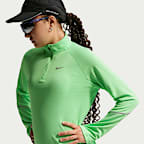 Μπλούζα Dri-FIT Nike Miler με φερμουάρ στο μισό μήκος για μεγάλα παιδιά