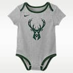 Milwaukee Bucks Baby Nike NBA Bodysuit Set (2-Pack)