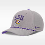 Gorra universitaria Nike ajustable para hombre LSU Primetime Rise Rope