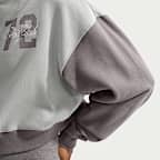 Nike Studio Fleece Medium Weight verkürztes Oversize-Top mit Viertelreißverschluss (Damen)