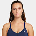 Bra deportivo acolchado de baja sujeción con cuello en V para mujer Nike Indy