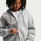 Sudadera con gorro de cierre completo para mujer (talla grande) Nike Studio Fleece Medium Weight